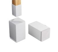 QAUUCP Rehausseur Pieds de Lit 4Pcs/Set Furniture Legs Pads Square/Round Coffee Table Feet Base Sofa Raiser, Home Cabinet Bed Cushion Raising Mats(Square-white-100.0mm)