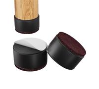QAUUCP Rehausseur Pieds de Lit 4Pcs/Set Furniture Legs Pads Square/Round Coffee Table Feet Base Sofa Raiser, Home Cabinet Bed Cushion Raising Mats(Round-black-30.0mm)