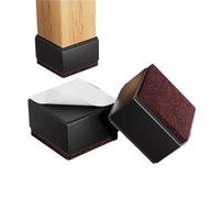 QAUUCP Rehausseur Pieds de Lit 4Pcs/Set Furniture Legs Pads Square/Round Coffee Table Feet Base Sofa Raiser, Home Cabinet Bed Cushion Raising Mats(Square-black-30.0mm)