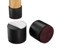 QAUUCP Rehausseur Pieds de Lit 4Pcs/Set Furniture Legs Pads Square/Round Coffee Table Feet Base Sofa Raiser, Home Cabinet Bed Cushion Raising Mats(Round-black-50.0mm)