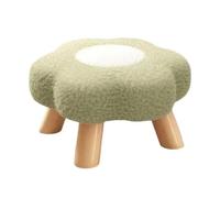 QAUUCP Repose-Pieds Ottoman Tabouret en Forme de Fleur avec Pieds Bois
