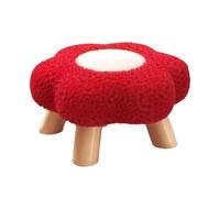 QAUUCP Repose-Pieds Ottoman Tabouret en Forme de Fleur avec Pieds Bois