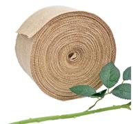 QAUUCP Toile De Jute 1-10Meters/Roll Natural Jute Burlap Lace Hessian Hemp Ribbon Vintage Rustic Wedding Party Christmas Decor DIY Crafts(60mm Width,10 Meter)