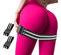 Qavctw Lot de 2 bandes de restriction du flux sanguin pour femme - Bandes d'occlusion pour fessiers - Bandes d'entraînement BFR larges et réglables pour levage de cuisses et fessiers