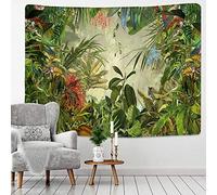 QAWD Palmier suspendu tissu tenture murale feuille tropicale fleur motif plage tenture murale fond animal tapisserie A5 180X230 CM