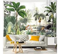 QAWD Palmier suspendu tissu tenture murale feuille tropicale fleur motif plage tenture murale fond animal tapisserie A10 180X230 CM