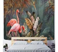 QAWD Palmier suspendu tissu tenture murale feuille tropicale fleur motif plage tenture murale fond animal tapisserie A8 180X200 CM