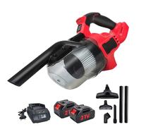 Qawner Aspirateur à main sans fil 9,4 Kpa avec bac à poussière de 0,7 l, 4 buses multifonctions, aspirateur sans fil avec 2 batteries, aspirateur portable pour la maison et la voiture
