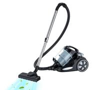 Qawner Aspirateur sans sac 2000 W, avec filtre HEPA, rayon de nettoyage de 5 m, 23000 pa, boîte à poussière de 4 l, pour parquet, tapis, carrelage, aspirateur puissant (B)