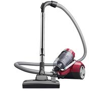 Qawner Aspirateur sans sac 2200 W avec filtre HEPA, sans sac à poussière, capacité de 4 l, sans sac, rayon de nettoyage de 5 m, tête de brosse 2 en 1, pour sols durs et tapis