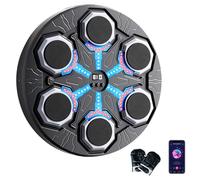 Qawner Machine de Boxe Musicale, 15 Modes de Vitesse, 2025 Nouvelle LED Boxe Mural Musique avec Gants de Boxe, Bluetooth, Comptage Intelligent et Bluetooth Musicboxing pour Adultes et Enfants (Bleu)