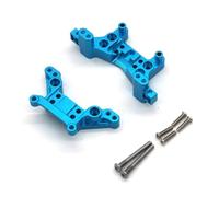 QAWRYV pour MJX pour Hyper Go 1/14 16207 16208 16209 16210 H16 H16BM Support D'amortisseur Avant Et Arrière en Métal Pièces De Voiture Rc Accessoires Bleu Rouge Gris Pièces Voiture RC(Blue)