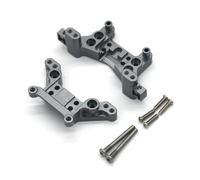 QAWRYV pour MJX pour Hyper Go 1/14 16207 16208 16209 16210 H16 H16BM Support D'amortisseur Avant Et Arrière en Métal Pièces De Voiture Rc Accessoires Bleu Rouge Gris Pièces Voiture RC(Gray)