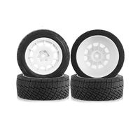 QAWRYV RC Pneus Voiture pour Arrma pour Traxxas pour Redcat pour Team pour Losi pour Kyosho pour HPI WR8 pour HSP 4Pcs 1/10 Pneus Roue 12mm Hex RC Rallye Tout-Terrain