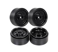 QAWRYV RC Pneus Voiture pour Axial pour SCX10 90046 pour RedCat Gen8 pour Traxxas pour TRX-4 1/10 Jante Beadlock 1,9" 116 G/pièce Accessoires Rechange Voiture Radiocommandée(Black)