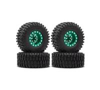 QAWRYV RC Pneus Voiture pour Axial pour SCX24 pour Gladiator pour Bronco C10 pour JLU pour Deadbolt 1.0 Roues Jantes À Cuvette Profonde Décalage Négatif 7 Mm Pneus Voiture RC Crawler(Green)