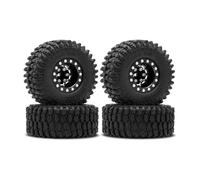 QAWRYV RC Pneus Voiture pour Axial pour SCX24 pour Gladiator pour Bronco C10 pour JLU pour Deadbolt 1.0 Roues Jantes À Cuvette Profonde Décalage Négatif 7 Mm avec Pneus Voiture RC(Black)