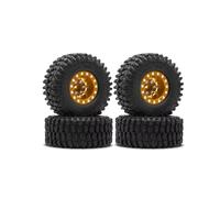 QAWRYV RC Pneus Voiture pour Axial pour SCX24 pour Gladiator pour Bronco C10 pour JLU pour Deadbolt 1.0 Roues Jantes À Cuvette Profonde Décalage Négatif 7 Mm Pneus Voiture RC Crawler(Yellow)