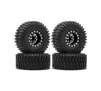 QAWRYV RC Pneus Voiture pour Axial pour SCX24 pour Gladiator pour Bronco C10 pour JLU pour Deadbolt 1.0 Roues Jantes À Cuvette Profonde Décalage Négatif 7 Mm Pneus Voiture RC Crawler(Black)