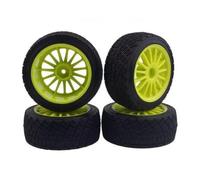 QAWRYV RC Pneus Voiture pour HPI WR8 Pneus Route Tout-Terrain Rallye Diamètre 82 Mm Jantes Nylon Ultra Souple Lot 4 Pièces Détachées Voitures Télécommandées Mises À Niveau(Green)