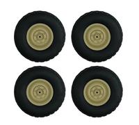 QAWRYV RC Pneus Voiture pour LDRC LD-P06 LD P06 pour Unimog 4 Pièces 1/12 Roue Pneu RC Véhicules À Chenilles Camion Voiture Rechange Accessoires Remplacement Réparation(Yellow)