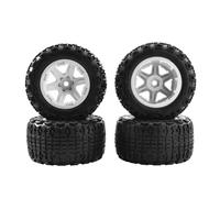 QAWRYV RC Pneus Voiture pour MJX pour Hyper Go H16 | Roues Hexagonales 12 Mm 1/16 16207/16208/16209/16210 4 Pneus Caoutchouc 104 Accessoires Voiture RC Rechange(White)