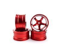 QAWRYV RC Pneus Voiture pour MN MN86K 4WD MN86KS G500 Moyeu Roue Métal Jante Voiture RC Véhicules Chenilles Camion Tout-Terrain Bricolage Mises Niveau Remplacement(Red)