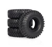 QAWRYV RC Pneus Voiture pour SCX10 pour TRX4 pour Capra TF2 HB 1/10 4 Pièces 115 Mm Pneus Caoutchouc 1,9" avec Insert Mousse Jantes À pour Talon Châssis Crawler RC