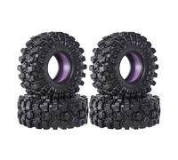 QAWRYV RC Pneus Voiture pour TRX4M pour Axial pour SCX24 AX24 pour FCX24 1/18 1/24 Inserts en Silicone 1,3 Pouces Grand Pneu Souple 74 * 28 Mm Boueux Marais Voiture Rc(Purple)