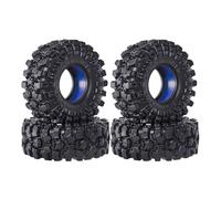 QAWRYV RC Pneus Voiture pour TRX4M pour Axial pour SCX24 AX24 pour FCX24 1/18 1/24 Inserts en Silicone 1,3 Pouces Grand Pneu Souple 74 * 28 Mm Boueux Marais Voiture Rc(Blue)