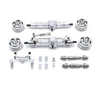 QAWSED Accessoires Voitures RC Compatible avec WPL C74 1/10 Rc Car Upgrade Modification Accessoires Pièces Essieu Servo pour Siège Moyeu De Roue Arbre De Transmission Ensemble(Silver)