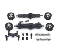 QAWSED Accessoires Voitures RC Compatible avec WPL C74 1/10 Rc Car Upgrade Modification Accessoires Pièces Essieu Servo pour Siège Moyeu De Roue Arbre De Transmission Ensemble(Black)