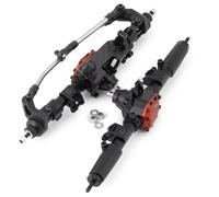 QAWSED Compatible avec Axial pour SCX10 II 90046 1/10 Pièces Et Accessoires pour Chenilles RC, Essieu Avant Et Arrière Droit Complet en Métal CNC RC Essieu