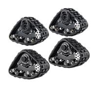 QAWSED Compatible avec Axial pour SCX10 pour TRX-4 D90 1/10 RC, Pièces De Mise À Niveau sur Chenilles, Roues De Piste De Voiture RC, Conversion De Motoneige, Pneus De Neige Roue Voiture RC(4Pcs)