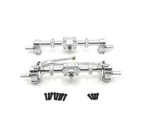 QAWSED Compatible avec MN82 LC79 pour MN78 D90 D91 D96 99S 1/12 Pièces Et Accessoires pour Voitures Télécommandées, Métal, Avant, Arrière, Essieu Portail RC Essieu(Silver)