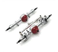 QAWSED Compatible avec MN82 LC79 pour MN78 pour MN168 pour MN D90 FJ45 pour MN99s D91 D96 1/12 Ensemble De Pièces De Mise À Niveau Voiture RC Essieu Avant Et Arrière en Métal RC Essieu