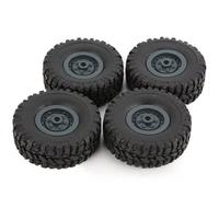 QAWSED Compatible avec WPL B-1/B-24/C-14/C-24/B-16 1/16 RC pour Camion De Voiture À Chenilles d'escalade pour Modèle De Pièces De Rechange 4 Pièces Pneu De Jante en Caoutchouc Roue Voiture RC