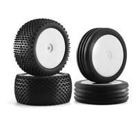 QAWSED Compatible avec XRAY XB2 pour Serpent SRX2 SRX4 pour Traxxas pour Bandit 1/10 2WD RC Off-Road pour Buggy Car Pneu en Caoutchouc Roue 82 Et 87 Mm Roue Voiture RC