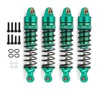 QAWSED Mise à Niveau RC Shock Compatible with Traxxas for LaTrax for Teton for Desert 1/18 RC Car Upgrade Parts 4Pcs Metal Front and Rear Shock Absorber Damper(Green)