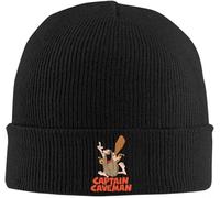 QAWSOIT Casquette de Baseball Chapeaux Chauds et élégants Casquettes tricotées Captain Caveman Cavey pour Femmes Hommes Bonnets Skullies d'hiver en Acrylique Casquette Dessin animé des années 1980