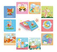 Qaxrocyn Lot de 10 cartes de motivation réutilisables pour enfants avec messages positifs, cartes d'amour pour l'école, la maison ou comme cadeau.