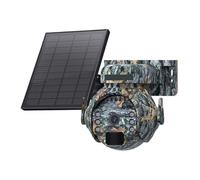 QAXRZCUCD Caméra De Sécurité Solaire 4MP 4G, WiFi, sans Fil, for L'extérieur, 2K, Vue À 360 °, Surveillance des Animaux, Couleur Camouflage, Batterie PTZ Images Et VidéOs Nettes(4G Camera add 128G)