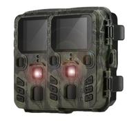 QAXRZCUCD Mini Caméra De Chasse Extérieure 20mp 1080P, 2 Paquets, Vision Nocturne À Infrarouge, Piège Photo Reconnaissance Activé par Le Mouvement en Plein Air Images Et VidéOs Nettes