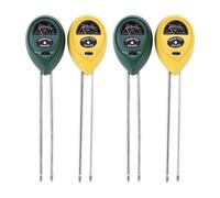 QAXRZCUCD Ph-mètre De Sol 3 en 1, Outil Jardinage, Kit Testeur avec Lumière D'humidité Et Test PH for Jardin, Ferme, Pelouse Intérieure, 4 Pièces PréCis Et Fiable