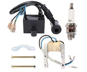 QAZAKY CDI Bobine d'allumage magnétique pour 49 cc 50 cc 60 cc 66 cc 70 cc 80 cc moteur 2 temps motorisé vélo