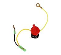 QAZAKY Interrupteur Marche/Arrêt de Moteur pour GX110 GX120 GX160 GX200 GX240 GX270 GX340 GX390 - Compatible avec Honda - Bouton Poussoir Rouge - Manuel - 1 Compte