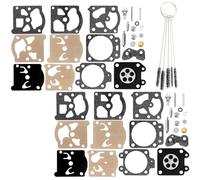 QAZAKY Lot de 2 kits de reconstruction de carburateur K20-WAT compatibles avec WA WT Series Carb K11-WAT Débroussailleuse Souffleuse à feuilles Tronçonneuse Weedeater Ryobi Ryan IDC Homelite Lawnboy