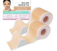 QaZanteiar Paquet de 2 rouleaux-Feuilles de Cicatrice en Silicone (1,6" x 59" - 1.5M), Pansement Silicone Cicatrice Imperméable, Réparation de Cicatrices Sans Douleur