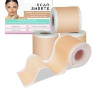 QaZanteiar Paquet de 4 rouleaux-Feuilles de Cicatrice en Silicone (1,6" x 59" - 1.5M), Pansement Silicone Cicatrice Imperméable, Réparation de Cicatrices Sans Douleur