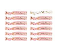 Qaziuy Lot de 15 bracelets Team Bride & 1 bracelet de mariée, bracelets JGA pour femme, rose, pour mariage, bachelorette, fête nuptiale, enterrement de vie de jeune fille